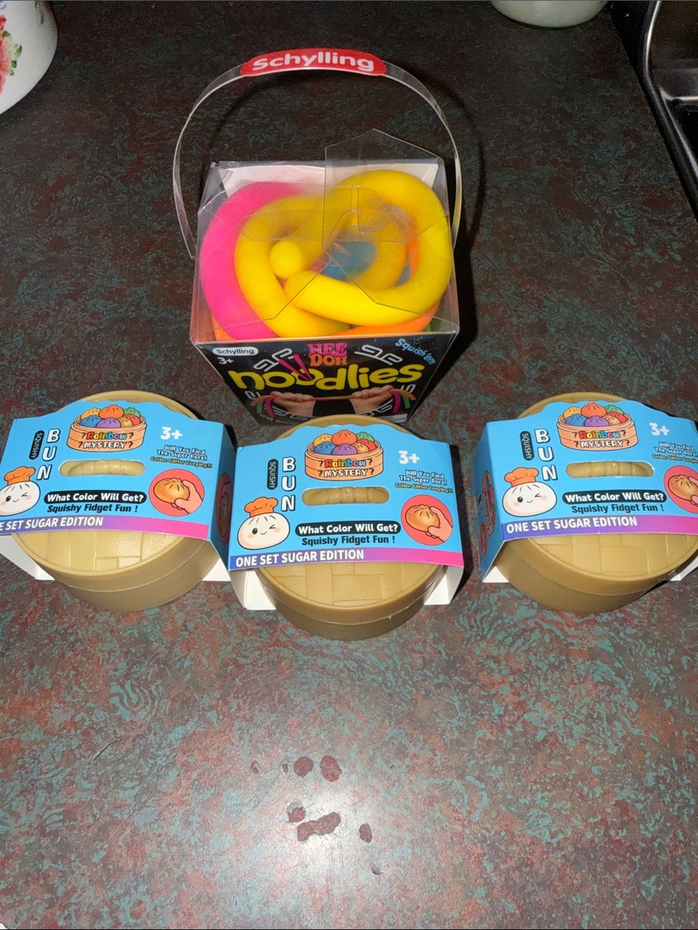 Noodlies Sensory Fidget Set - Yellow & Pink